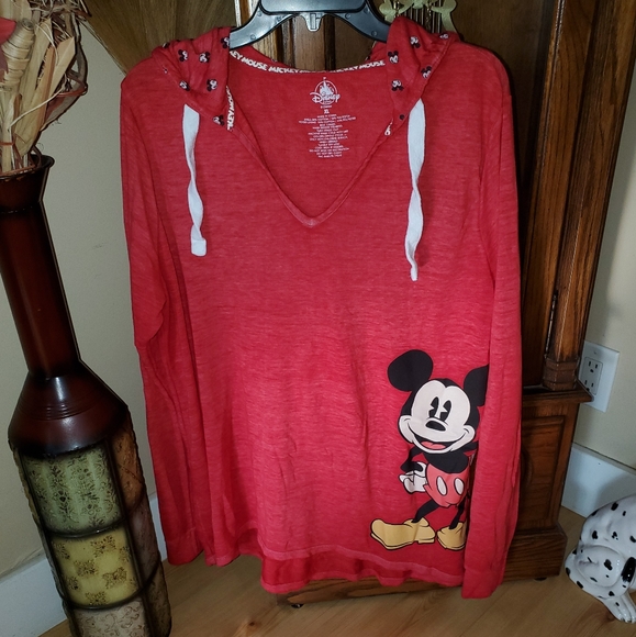 Disney Tops - Disney Women's V-Neck Hooded T-shirt